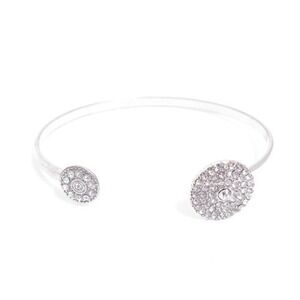 Bright Clear Rhinestone‎ Cuff Bangle Bracelet